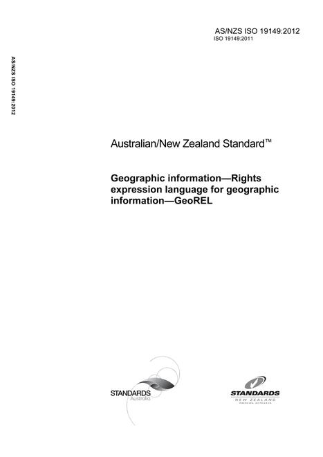 AS/NZS ISO 19149:2012