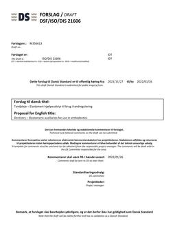 DANSK DSF/ISO/DIS 21606