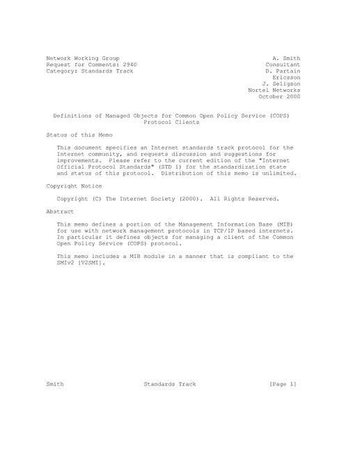 IETF RFC 2940