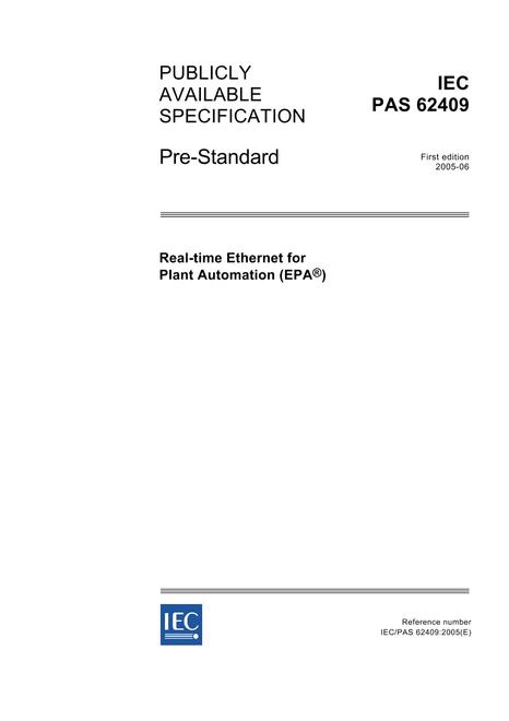 IEC/PAS 62409 Ed. 1.0 en:2005