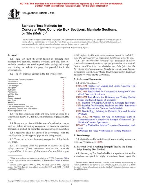 ASTM C497M-19a
