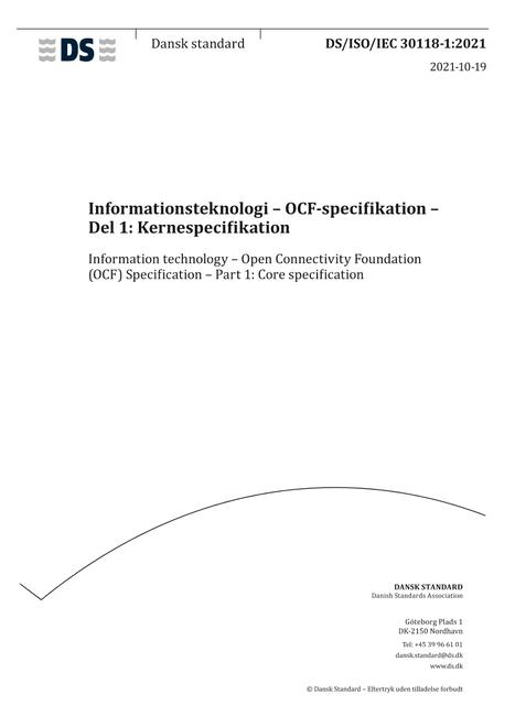 DANSK DS/ISO/IEC 30118-1