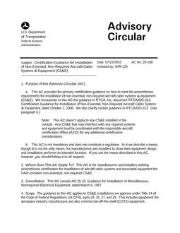 FAA AC 20-168