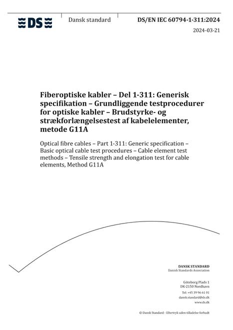 DANSK DS/EN IEC 60794-1-311