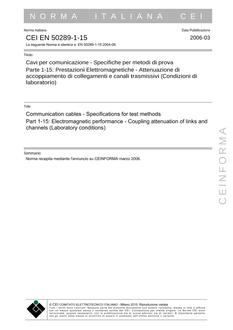 CEI EN 50289-1-15