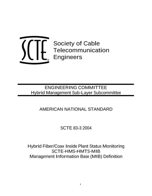 SCTE 83-3 2004