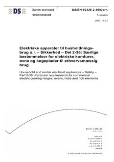DANSK DS/EN 60335-2-36