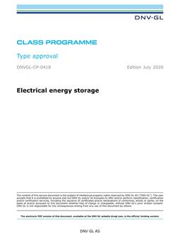 DNV DNVGL-CP-0418