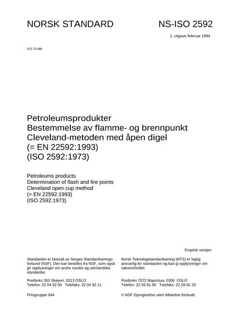 NS-ISO 2592:1973