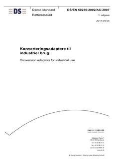 DANSK DS/EN 50250/AC