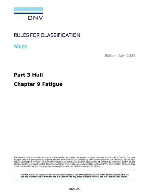 DNV DNV-RU-SHIPS PART 3 CHAPTER 9