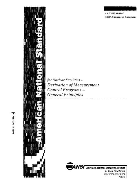 ANSI N15.41-1984 (R1994)