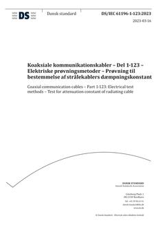 DANSK DS/IEC 61196-1-123