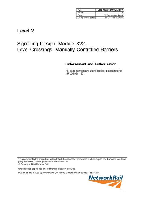 NR NR/L2/SIG/11201/MOD X22 ISSUE 3