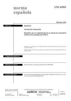 AENOR UNE 167012