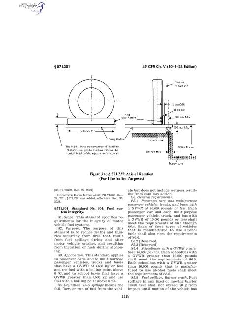 FMVSS 49 CFR 571.301