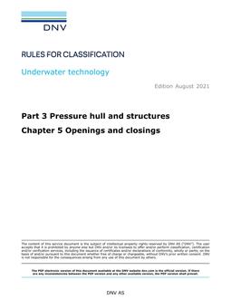 DNV DNV-RU-UWT PART 3 CHAPTER 5