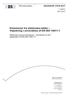 DANSK DS/CEN/TR 17078