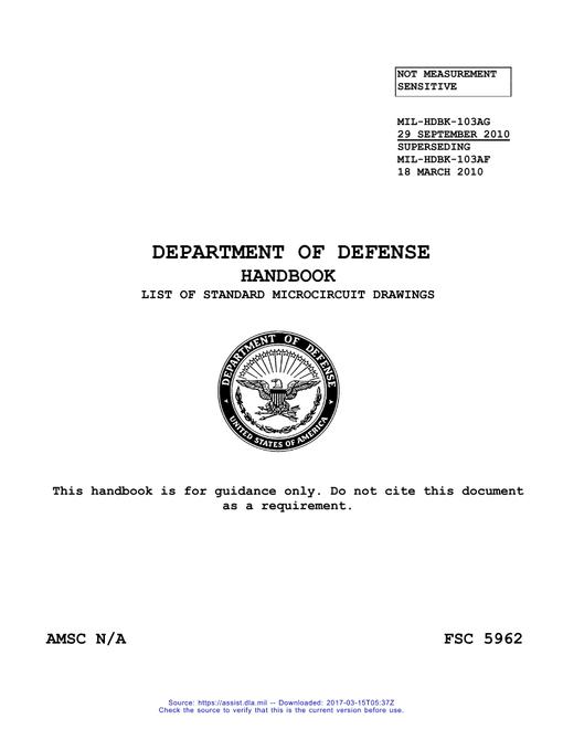 MIL MIL-HDBK-103AG