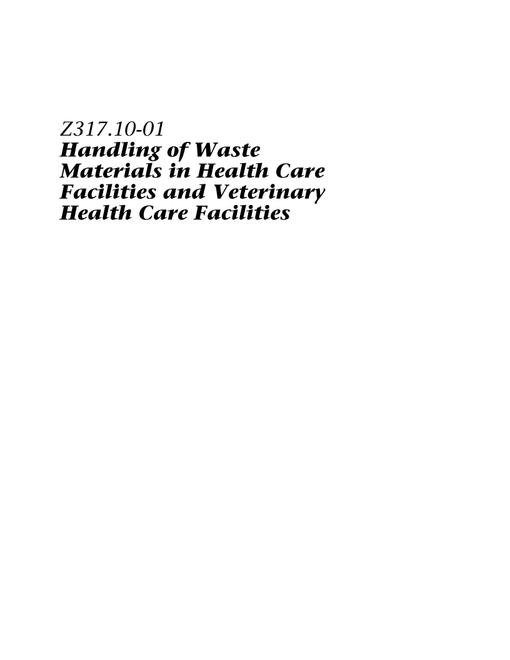 CAN/CSA Z317.10-01 (R2006)