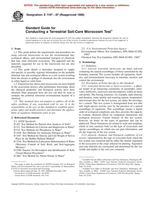 ASTM E1197-87(1998)