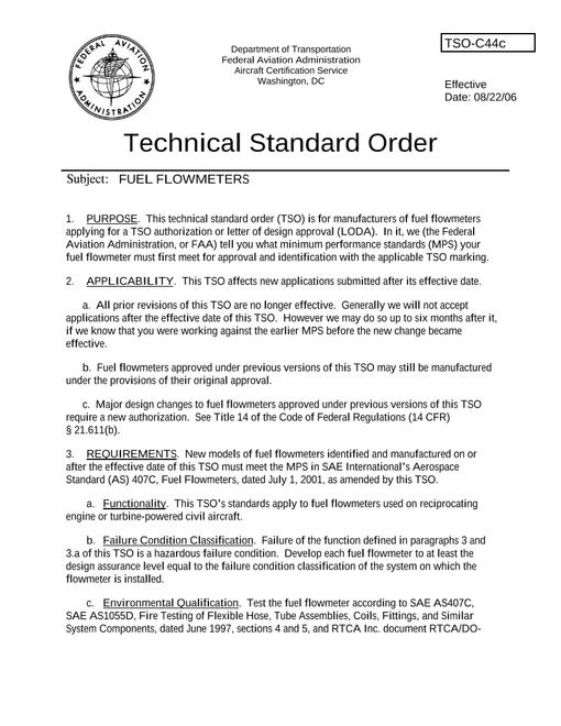 FAA TSO C44C