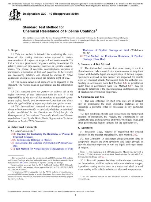 ASTM G20-10(2019)