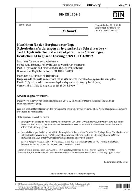 DIN EN 1804-3 - DRAFT
