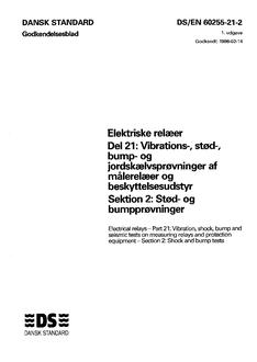 DANSK DS/EN 60255-21-2