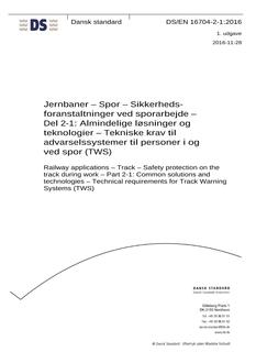DANSK DS/EN 16704-2-1