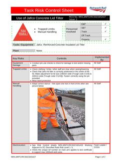 NR NR/L3/MTC/RCS0216/GA27 ISSUE 1