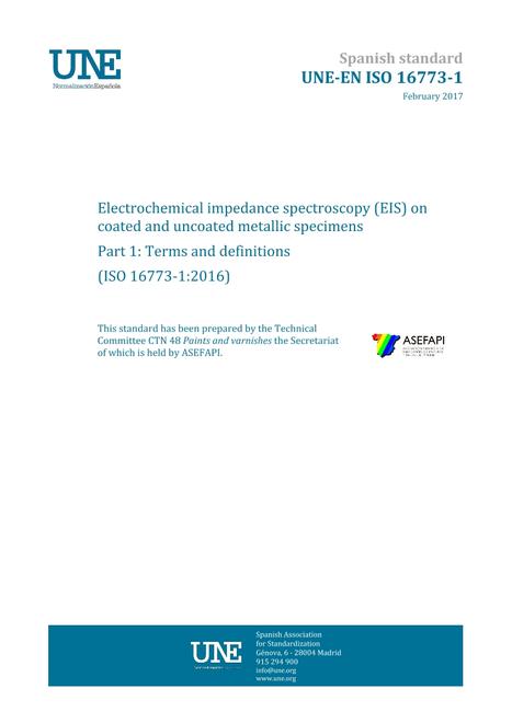 AENOR UNE-EN ISO 16773-1