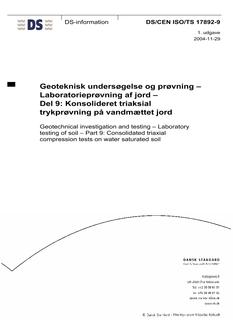 DANSK DS/CEN ISO/TS 17892-9