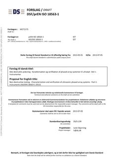 DANSK DSF/PREN ISO 18563-1