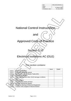 NR NR/L3/OCS/043/3.10 ISSUE 1