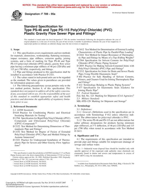 ASTM F789-95a
