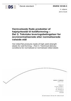 DANSK DS/EN 10149-3