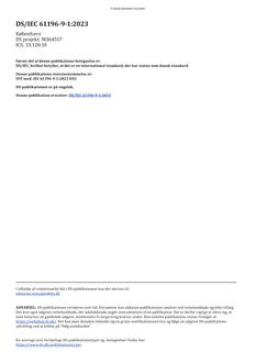 DANSK DS/IEC 61196-9-1