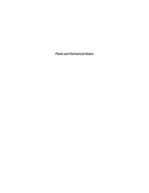 Plants and Mechanical Motion: A Synthetic Approach to Nastic Materials and Structures