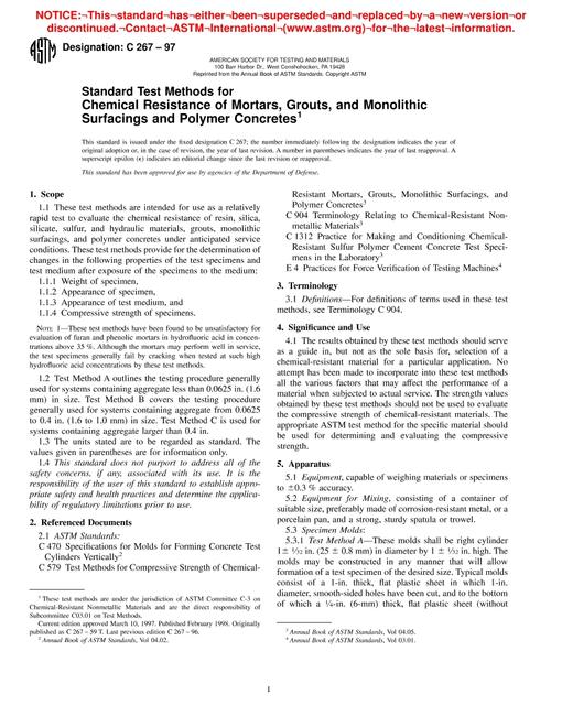 ASTM C267-97