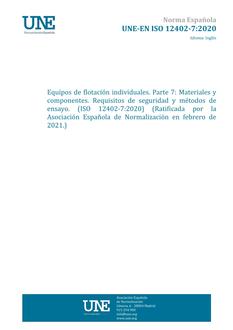 AENOR UNE-EN ISO 12402-7