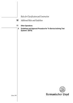DNV GL ADDITIONAL RULES AND GUIDELINES VI-11-8