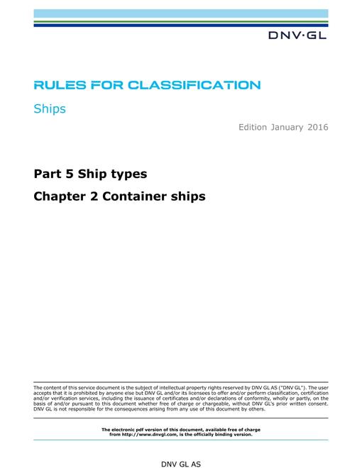 DNV DNVGL-RU-SHIPS PART 5 CHAPTER 2