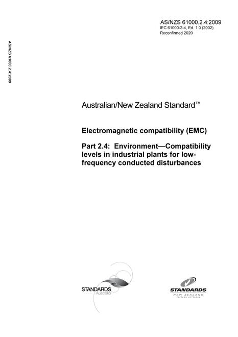 AS/NZS 61000.2.4:2009