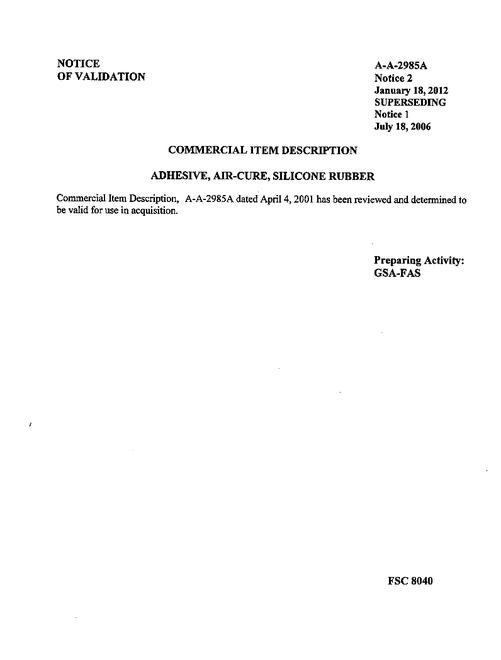 FAS A-A-2985A VALID NOTICE 2