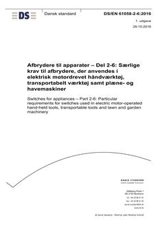 DANSK DS/EN 61058-2-6