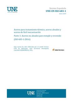 AENOR UNE-EN ISO 683-1