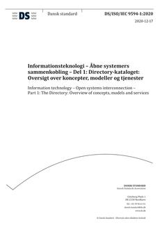 DANSK DS/ISO/IEC 9594-1