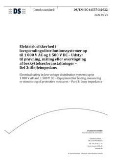 DANSK DS/EN IEC 61557-3