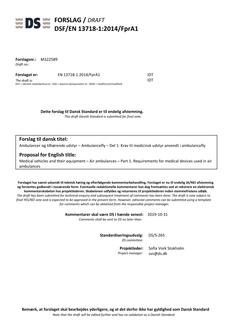 DANSK DSF/EN 13718-1/FPRA1